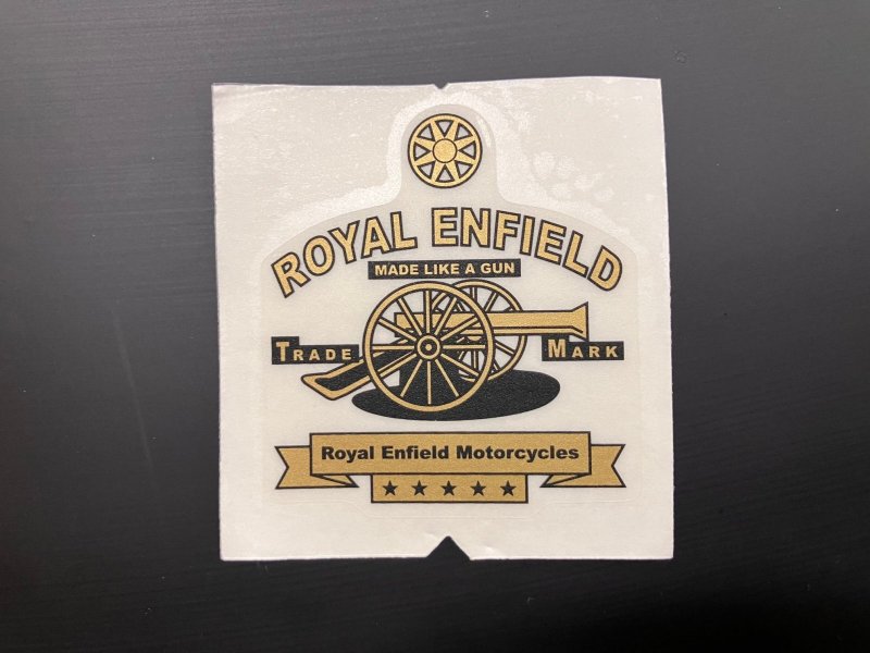 画像1: ロイヤルエンフィールド（ROYAL ENFIELD）クラシック350、500用 純正 ステッカー　タンク上部 (1)
